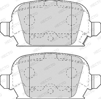 Necto FD7013A - Тормозные колодки, дисковые, комплект autosila-amz.com