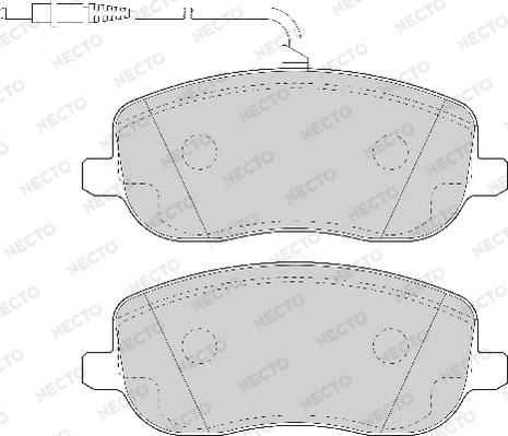 Necto FD7032A - Тормозные колодки, дисковые, комплект autosila-amz.com