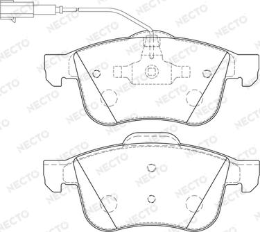 Necto FD7196A - Тормозные колодки, дисковые, комплект autosila-amz.com