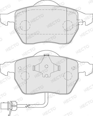 Necto FD7145A - Тормозные колодки, дисковые, комплект autosila-amz.com