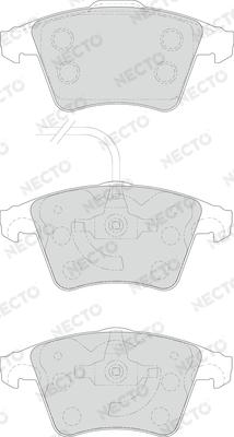 Necto FD7156V - Тормозные колодки, дисковые, комплект autosila-amz.com