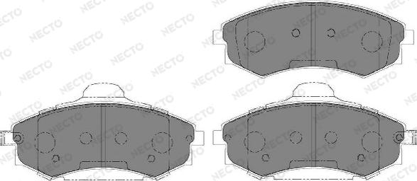 Necto FD7150A - Тормозные колодки, дисковые, комплект autosila-amz.com