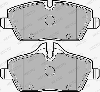 Necto FD7164A - Тормозные колодки, дисковые, комплект autosila-amz.com