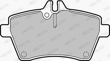 Necto FD7161A - Тормозные колодки, дисковые, комплект autosila-amz.com