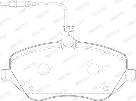 Necto FD7105A - Тормозные колодки, дисковые, комплект autosila-amz.com