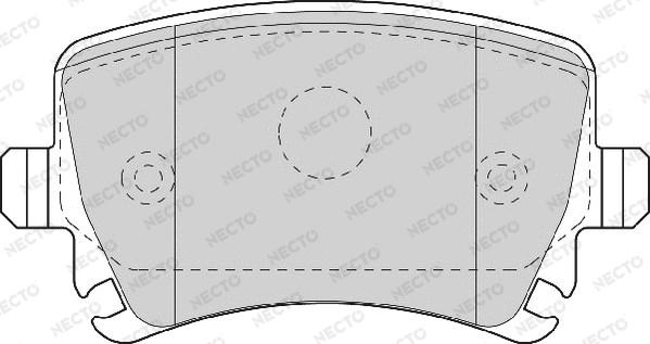 Necto FD7115A - Тормозные колодки, дисковые, комплект autosila-amz.com