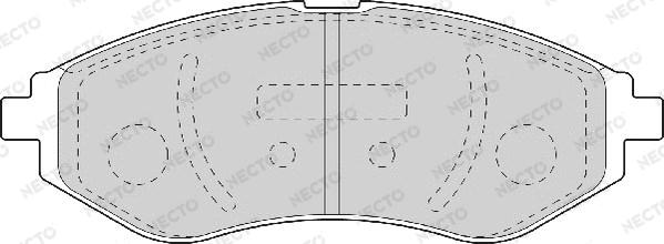 Necto FD7112A - Тормозные колодки, дисковые, комплект autosila-amz.com