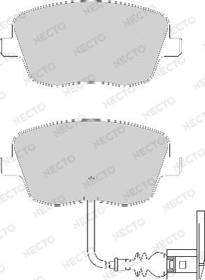 Necto FD7124A - Тормозные колодки, дисковые, комплект autosila-amz.com