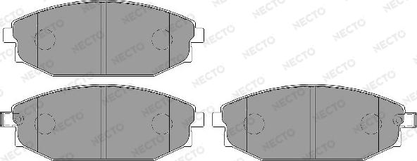 Necto FD7128A - Тормозные колодки, дисковые, комплект autosila-amz.com