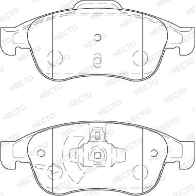 Necto FD7391A - Тормозные колодки, дисковые, комплект autosila-amz.com