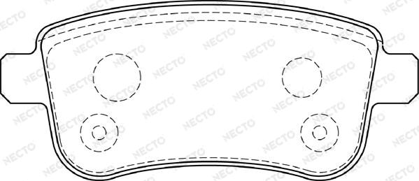 Necto FD7393A - Тормозные колодки, дисковые, комплект autosila-amz.com