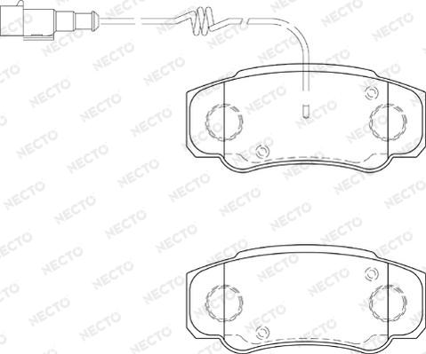 Necto FD7346V - Тормозные колодки, дисковые, комплект autosila-amz.com