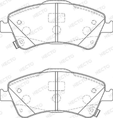 Necto FD7343A - Тормозные колодки, дисковые, комплект autosila-amz.com