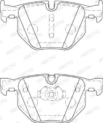 Necto FD7354A - Тормозные колодки, дисковые, комплект autosila-amz.com