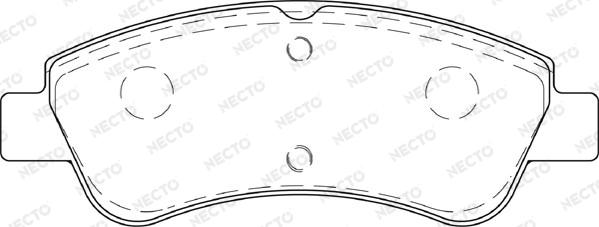 Necto FD7353A - Тормозные колодки, дисковые, комплект autosila-amz.com