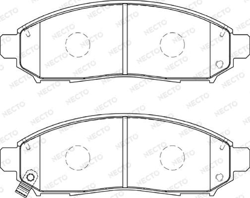 Necto FD7364A - Тормозные колодки, дисковые, комплект autosila-amz.com