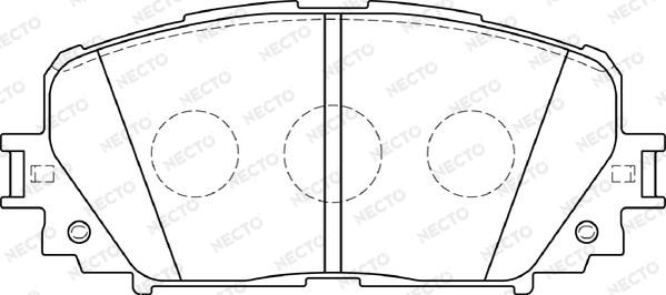 Necto FD7368A - Тормозные колодки, дисковые, комплект autosila-amz.com