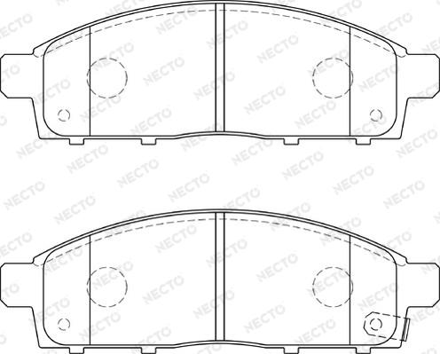 Necto FD7363A - Тормозные колодки, дисковые, комплект autosila-amz.com