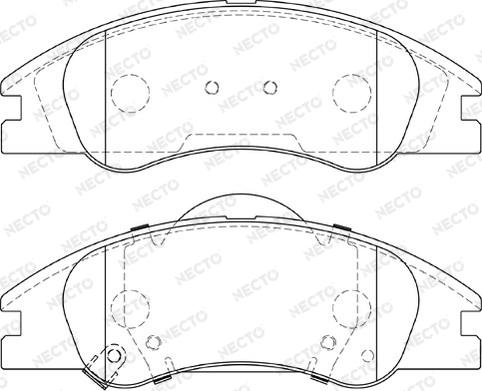 Necto FD7362A - Тормозные колодки, дисковые, комплект autosila-amz.com