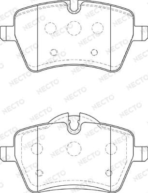 Necto FD7367A - Тормозные колодки, дисковые, комплект autosila-amz.com