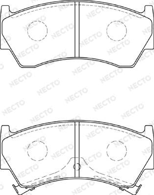 Necto FD7304A - Тормозные колодки, дисковые, комплект autosila-amz.com