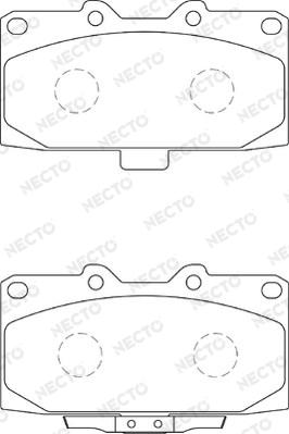 Necto FD7305A - Тормозные колодки, дисковые, комплект autosila-amz.com