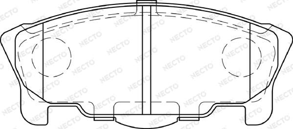 Necto FD7310A - Тормозные колодки, дисковые, комплект autosila-amz.com