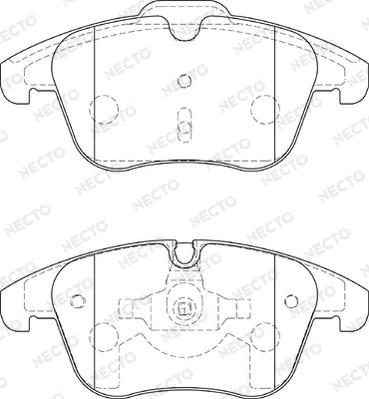 Necto FD7384A - Тормозные колодки, дисковые, комплект autosila-amz.com