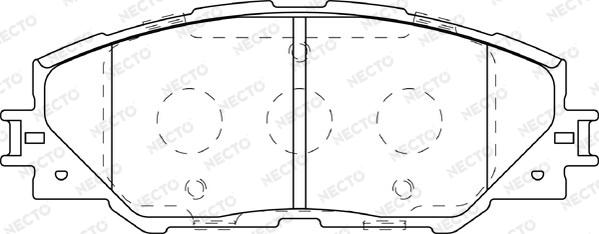 Necto FD7380A - Тормозные колодки, дисковые, комплект autosila-amz.com