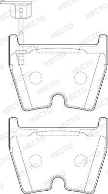 Necto FD7382A - Тормозные колодки, дисковые, комплект autosila-amz.com