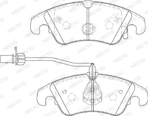 Necto FD7337A - Тормозные колодки, дисковые, комплект autosila-amz.com