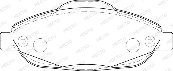 Necto FD7325A - Тормозные колодки, дисковые, комплект autosila-amz.com