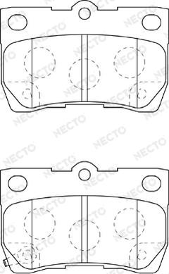 Necto FD7321A - Тормозные колодки, дисковые, комплект autosila-amz.com