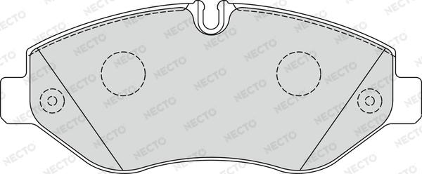 Necto FD7328V - Тормозные колодки, дисковые, комплект autosila-amz.com