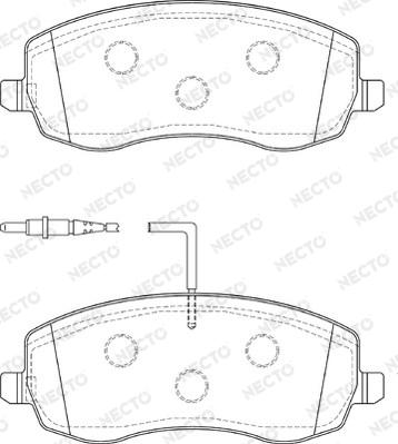 Necto FD7379A - Тормозные колодки, дисковые, комплект autosila-amz.com