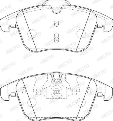 Necto FD7370A - Тормозные колодки, дисковые, комплект autosila-amz.com