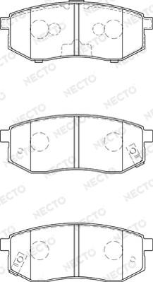 Necto FD7295A - Тормозные колодки, дисковые, комплект autosila-amz.com