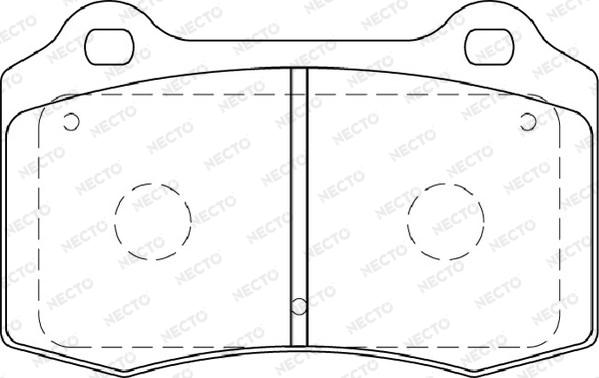 Necto FD7291A - Тормозные колодки, дисковые, комплект autosila-amz.com