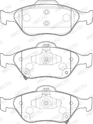 Necto FD7242A - Тормозные колодки, дисковые, комплект autosila-amz.com