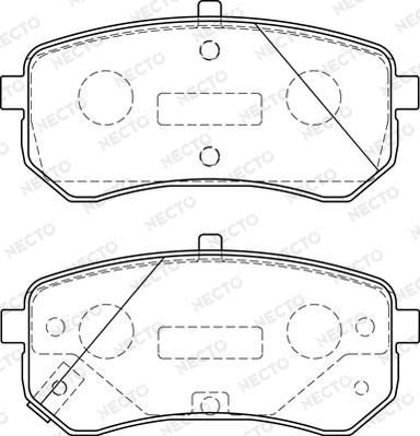 Necto FD7251A - Тормозные колодки, дисковые, комплект autosila-amz.com