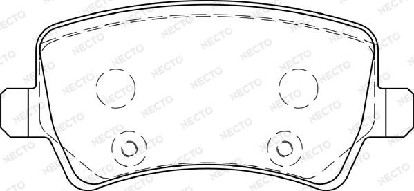 Necto FD7261A - Тормозные колодки, дисковые, комплект autosila-amz.com