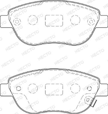 Necto FD7262A - Тормозные колодки, дисковые, комплект autosila-amz.com