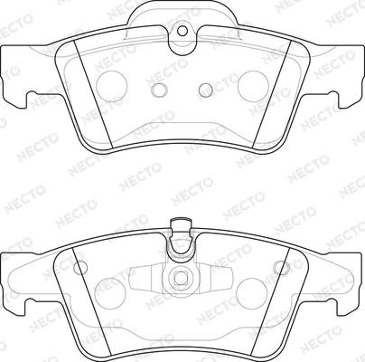 Necto FD7209A - Тормозные колодки, дисковые, комплект autosila-amz.com