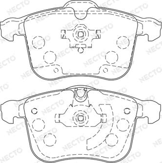 Necto FD7211A - Тормозные колодки, дисковые, комплект autosila-amz.com