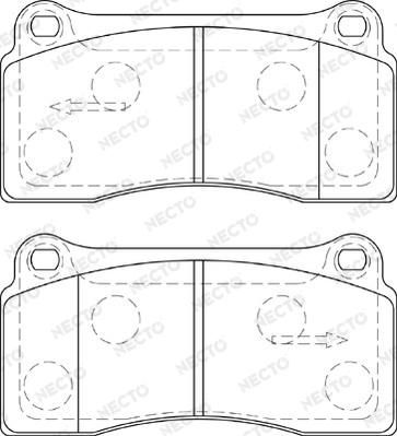 Necto FD7286A - Тормозные колодки, дисковые, комплект autosila-amz.com