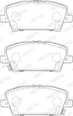 Necto FD7225A - Тормозные колодки, дисковые, комплект autosila-amz.com