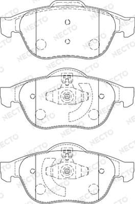 Necto FD7228A - Тормозные колодки, дисковые, комплект autosila-amz.com