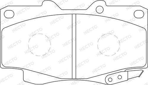 Necto FD7223A - Тормозные колодки, дисковые, комплект autosila-amz.com