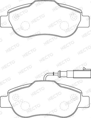 Necto FD7279A - Тормозные колодки, дисковые, комплект autosila-amz.com