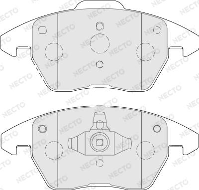 Necto FD7788A - Тормозные колодки, дисковые, комплект autosila-amz.com